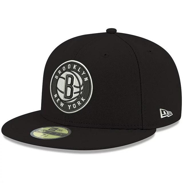 Mens New Era Brooklyn Nets Official Team Color 59FIFTY Fitted Hat Product Image