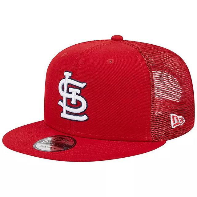 Mens New Era St. Louis Cardinals Team Color Trucker 9FIFTY Snapback Hat Product Image