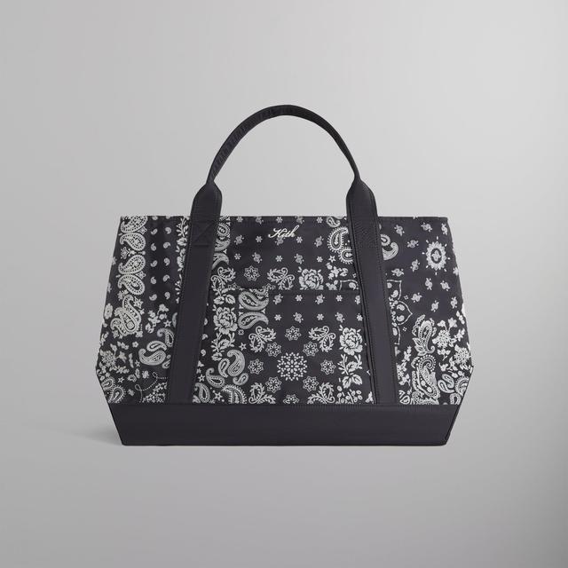 Kith Paisley Flocked Nylon Tote Bag - Black Male Product Image