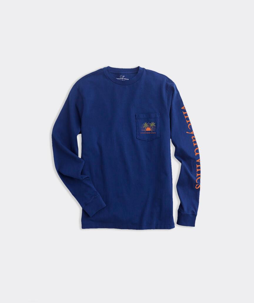 Sunset Horses Long-Sleeve Pocket Tee Product Image