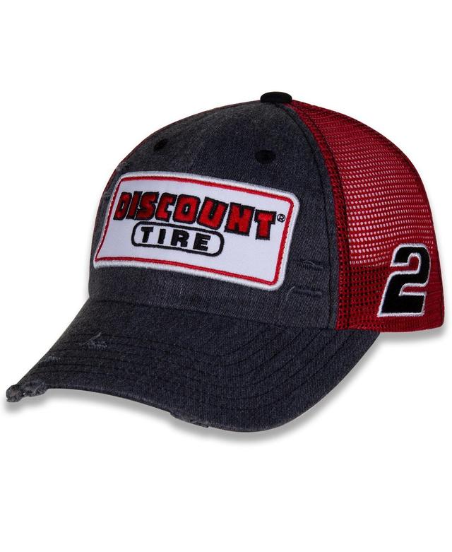 Mens Team Penske Black Austin Cindric Retro Patch Snapback Adjustable Hat Product Image