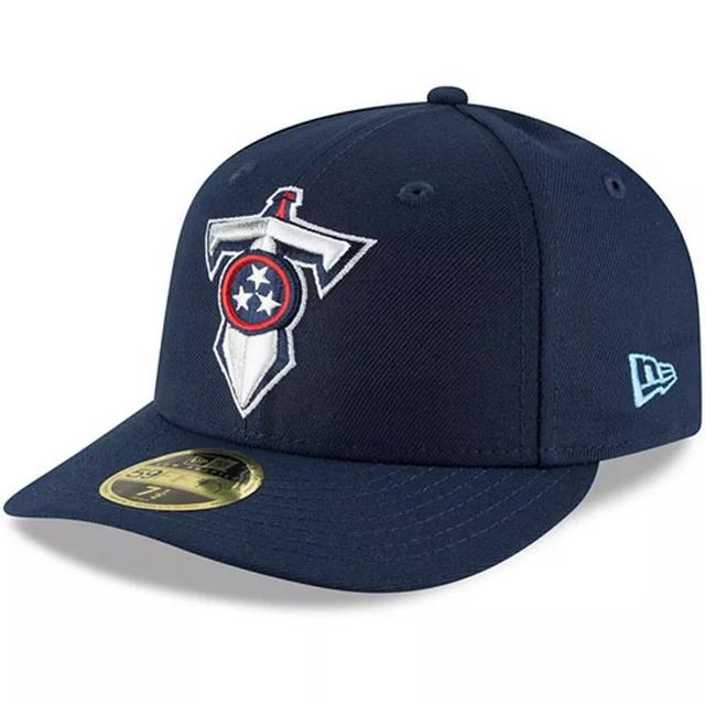 Mens New Era Navy Tennessee Titans Alternate Logo Omaha Low Profile 59FIFTY Fitted Hat Product Image