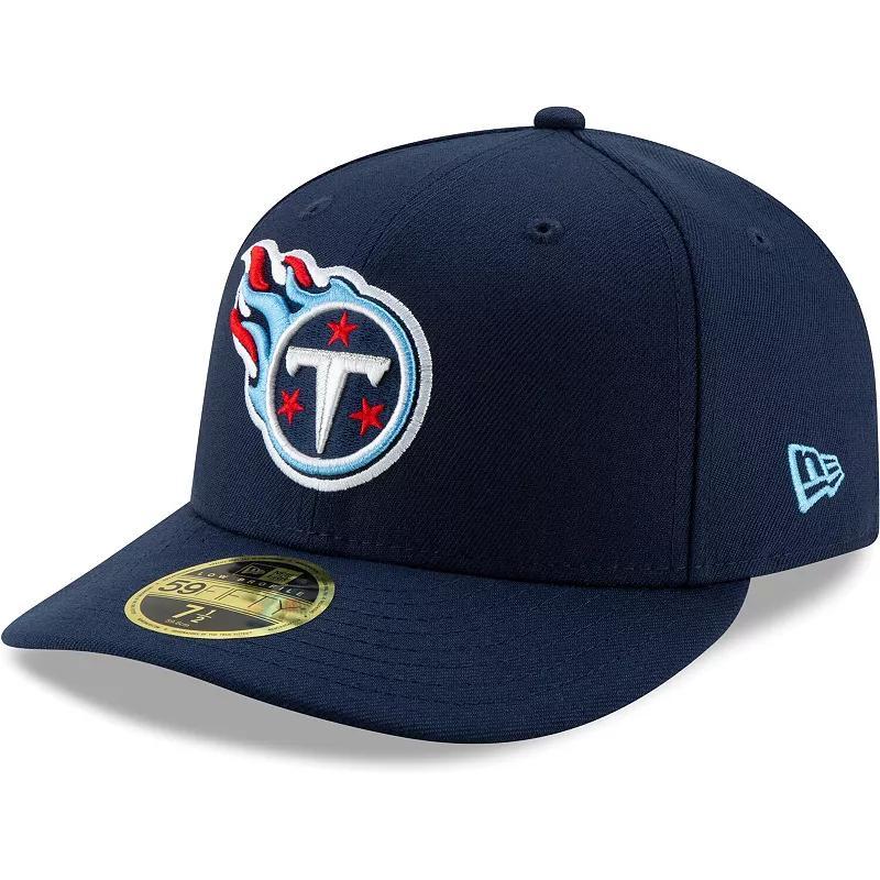 Mens New Era Tennessee Titans Team Low Profile 59FIFTY Fitted Hat Blue Product Image