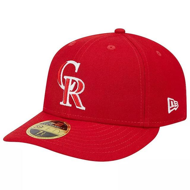 Men's New Era Scarlet Colorado Rockies Low Profile 59FIFTY Fitted Hat Product Image