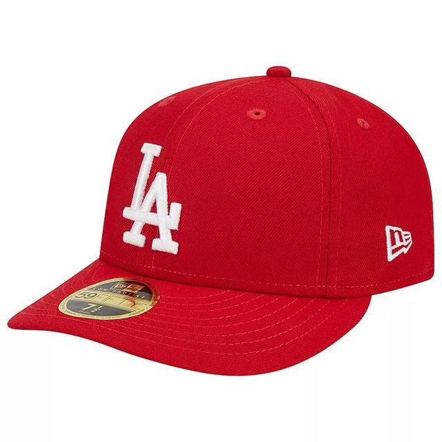 Mens New Era Scarlet Los Angeles Dodgers Low Profile 59FIFTY Fitted Hat Product Image