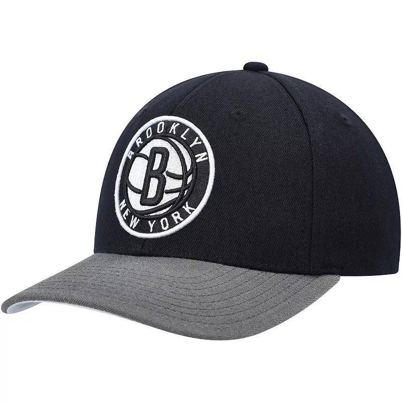 Mens Mitchell & Ness Black Brooklyn Nets Mvp Team Two-Tone 2.0 Stretch-Snapback Hat - Black Product Image