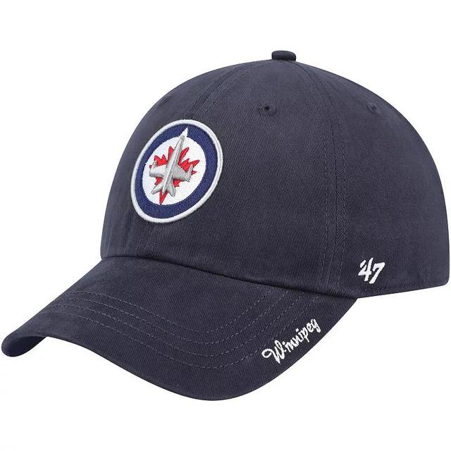 Womens 47 Navy Winnipeg Jets Team Miata Clean Up Adjustable Hat, Jts Blue Product Image