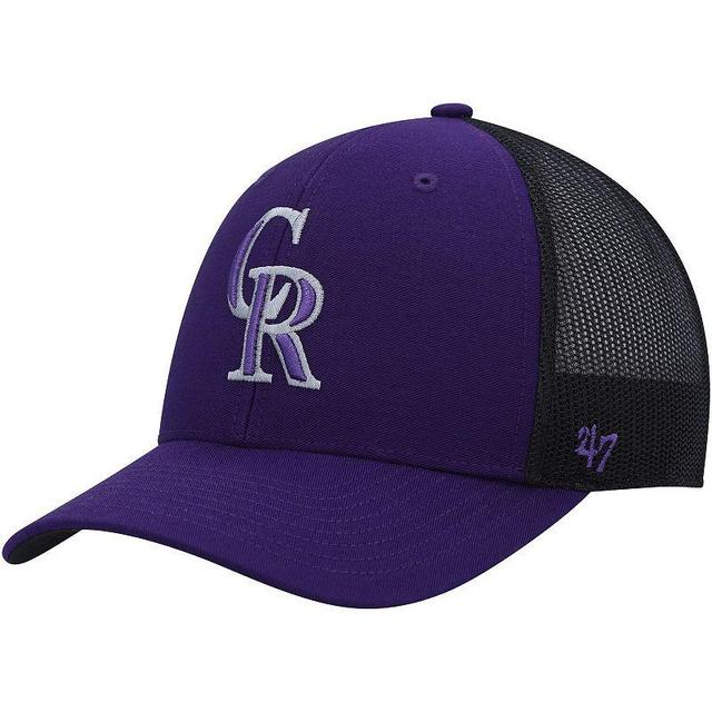 Mens 47 Colorado Rockies Secondary Trucker Snapback Hat Product Image