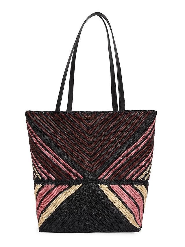 Womens LOEWE x Paulas Ibiza 4FA Striped Raffia Foldable Tote Bag Product Image