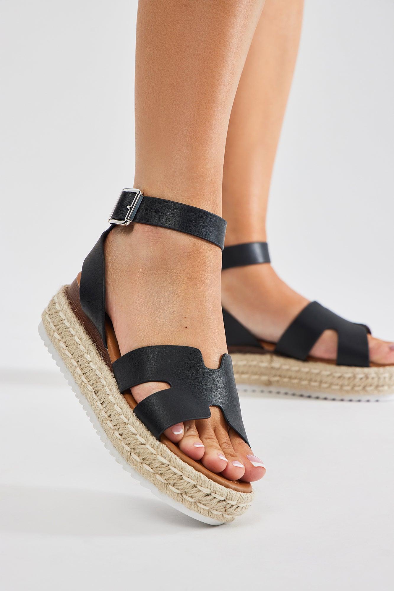 Bianca Platform Sandals - Black Product Image