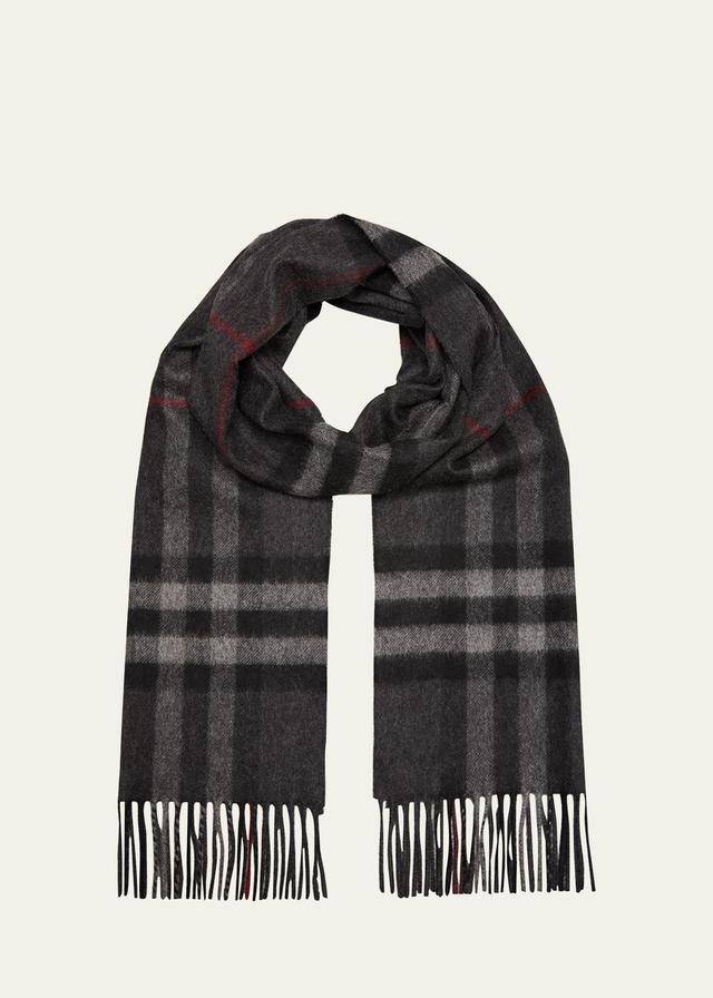 Mens Giant Check Cashmere Scarf Product Image