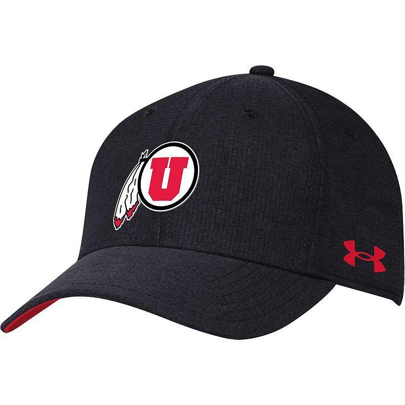 Mens Under Armour Black Utah Utes CoolSwitch AirVent Adjustable Hat Product Image