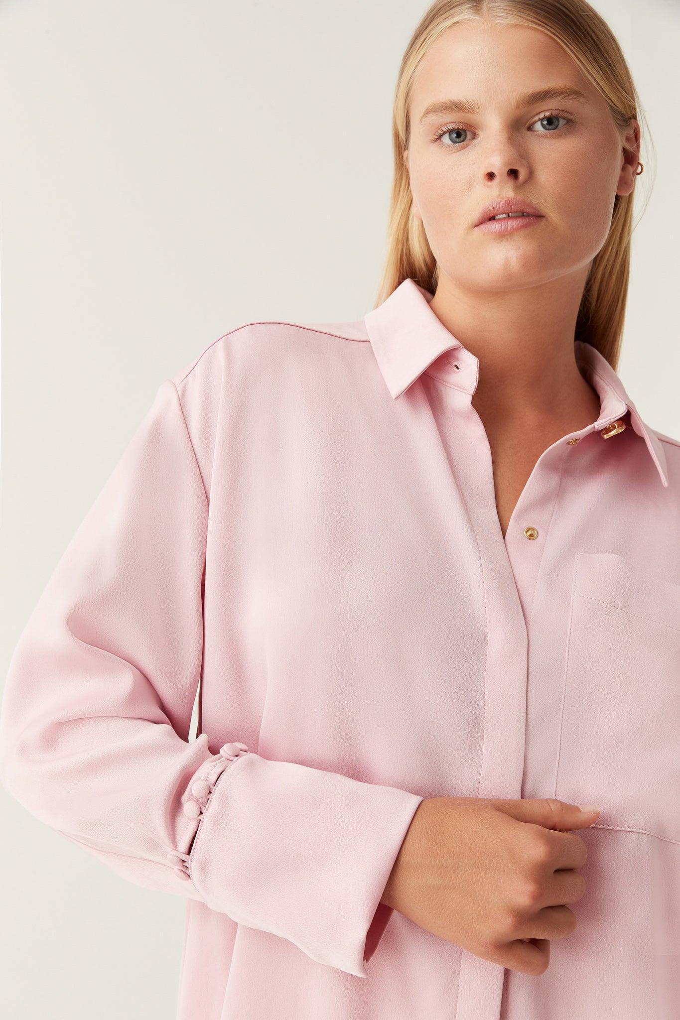 Riddle Buttoned Crepe Shirt Product Image