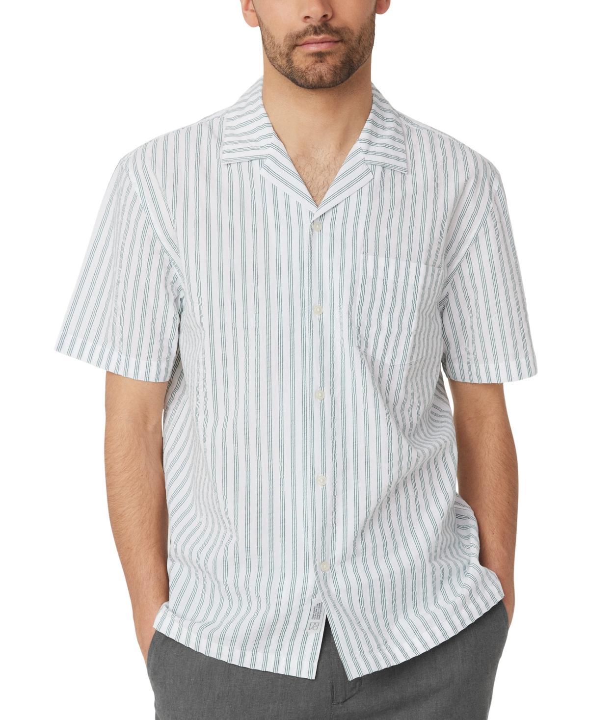 Frank And Oak Mens Short Sleeve Seersucker Button-Front Shirt Product Image