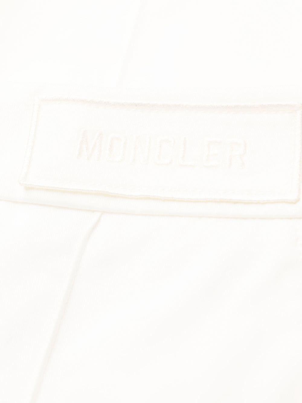 MONCLER Tapered Cotton Trousers In White Product Image