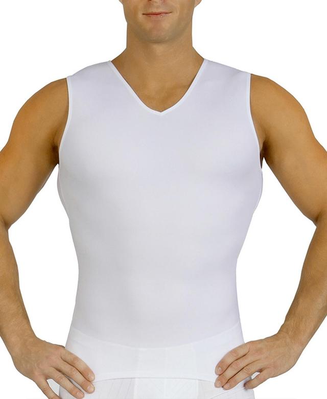 Instaslim Mens Power Mesh Compression Sleeveless V-Neck Shirt Product Image