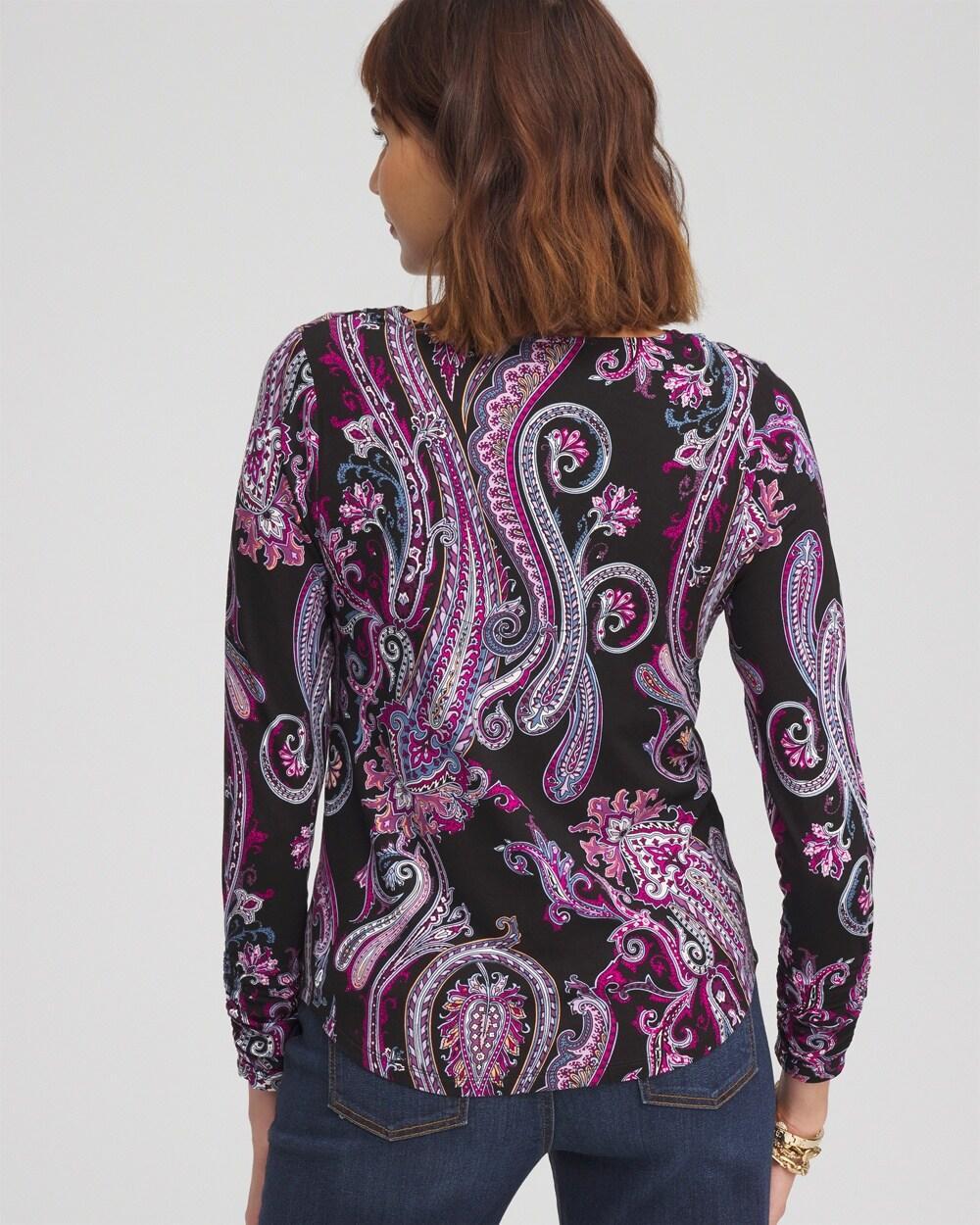 Touch of Cool™ Paisley Cowl Neck Tee Product Image