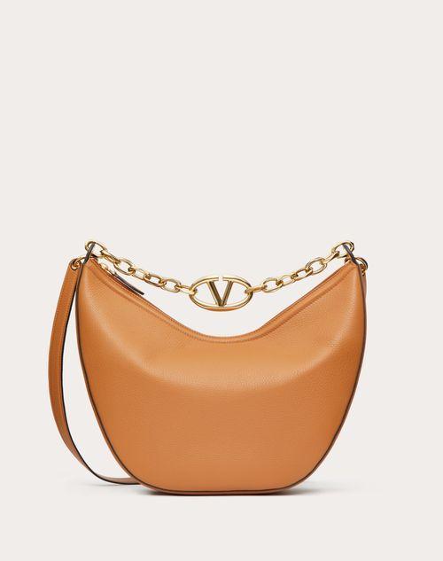 VLOGO MOON MEDIUM GRAINY CALFSKIN HOBO BAG WITH CHAIN Product Image