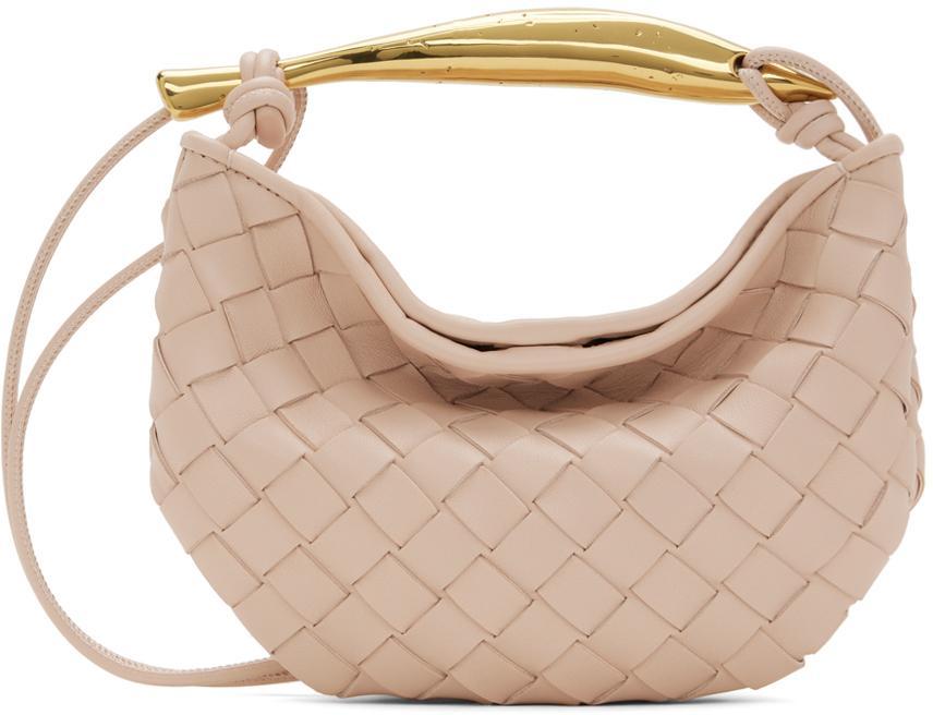 BOTTEGA VENETA Pink Mini Sardine Bag In Beige Product Image