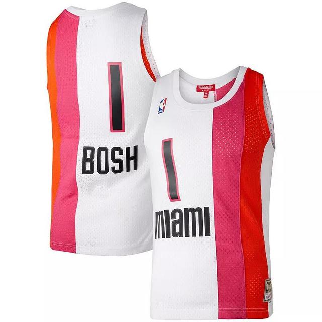 Womens Mitchell & Ness Chris Bosh Miami Heat Hardwood Classics 2011/12 Swingman Jersey Product Image