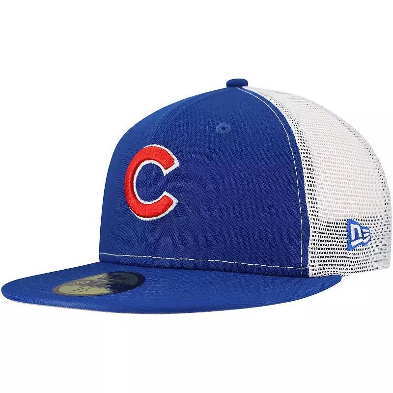 Mens New Era Royal Chicago Cubs Team Color 59FIFTY Trucker Fitted Hat Product Image