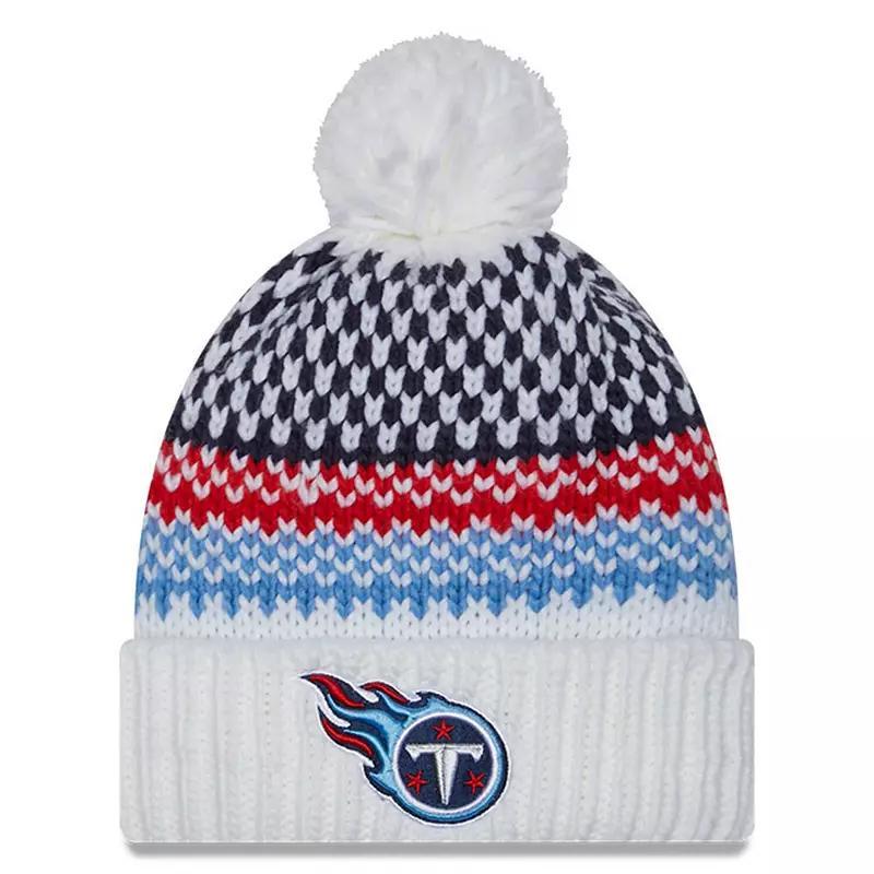 Womens New Era Tennessee Titans 2023 Sideline Cuffed Knit Hat with Pom Product Image