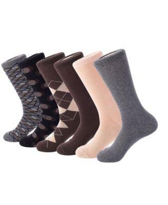 Mio Marino Mens Earthy Haze Dress Crew Socks 6 Pack Product Image