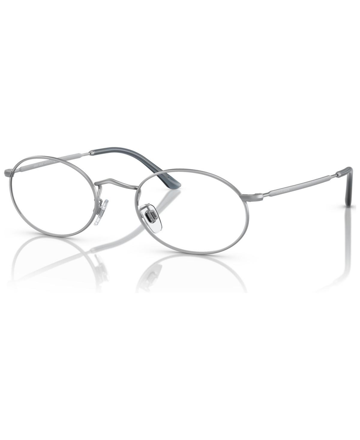 Giorgio Armani Mens Oval Eyeglasses, Ar 131VM 50 - Matte Silver-Tone Product Image