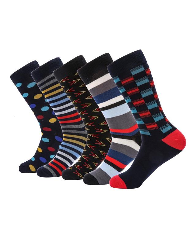 Mio Marino Mens Groovy Designer Dress Socks Pack of 5 Product Image