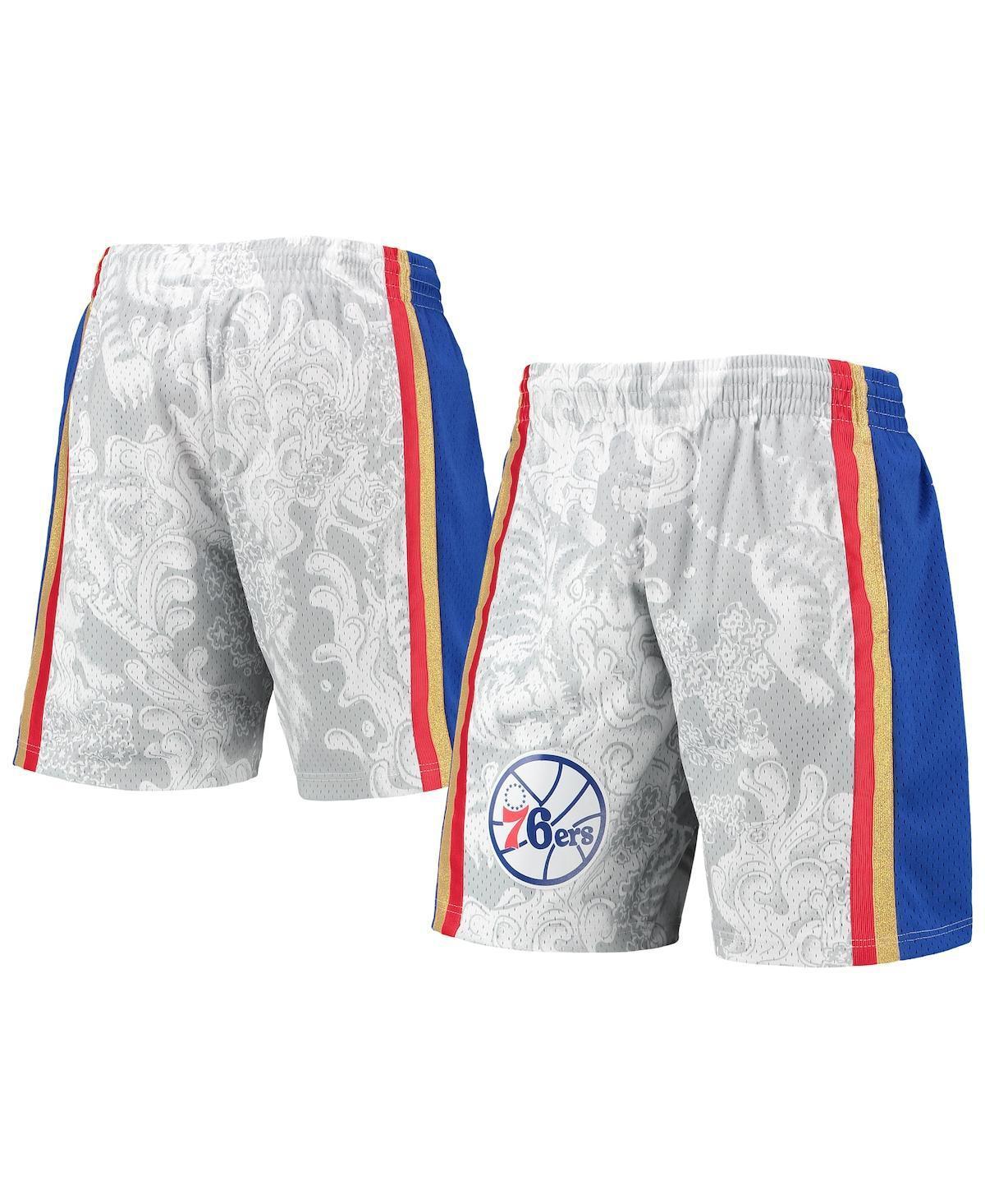 Mens Mitchell & Ness White Philadelphia 76ers Hardwood Classics Lunar New Year Swingman Shorts Product Image