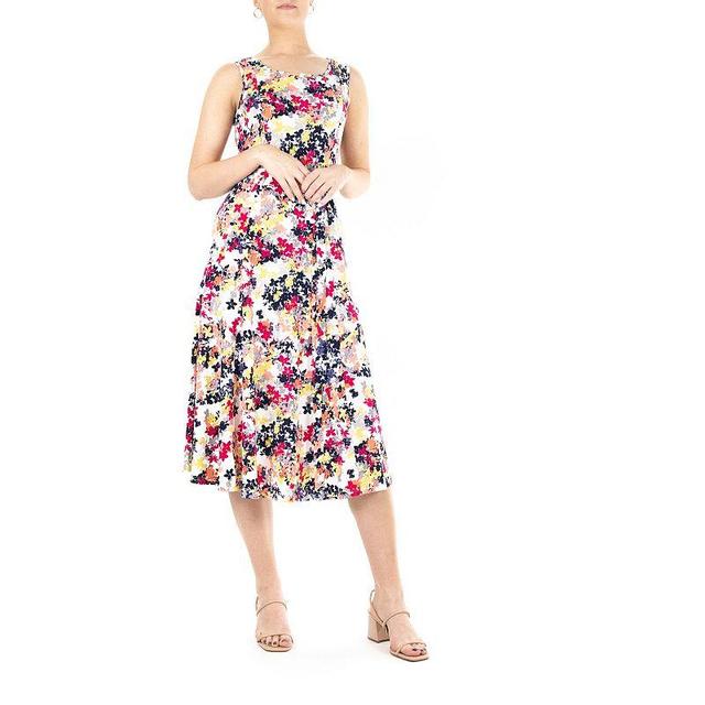 Womens Nina Leonard Print Midi Dress Product Image