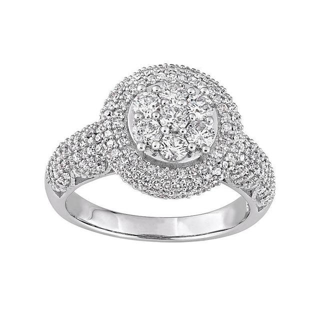 Stella Grace 10k White Gold 2 Carat T.W. Diamond Cluster Ring, Womens 10k Whgold Product Image