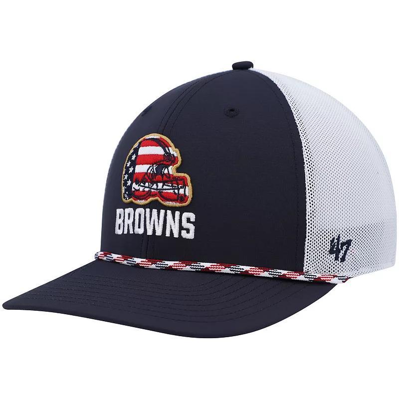 Mens 47 Navy Cleveland Browns Flag Fill Trucker Adjustable Hat - Navy Product Image