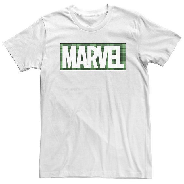 Big & Tall Marvel Comics St. Patricks Day Plaid Logo Tee, Mens Product Image