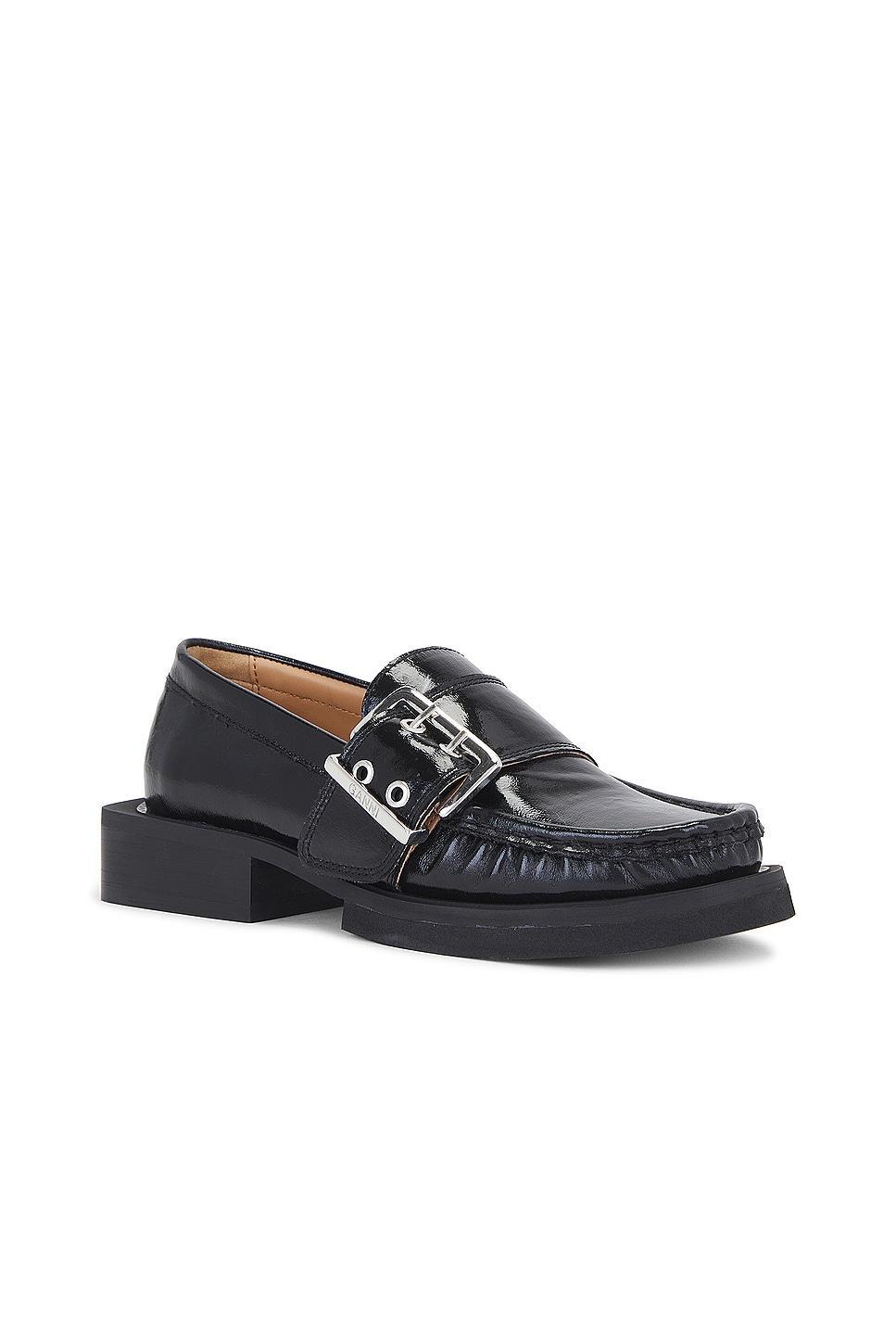 Ganni Buckle Loafer Naplack Black. (also in 37, 40). Product Image