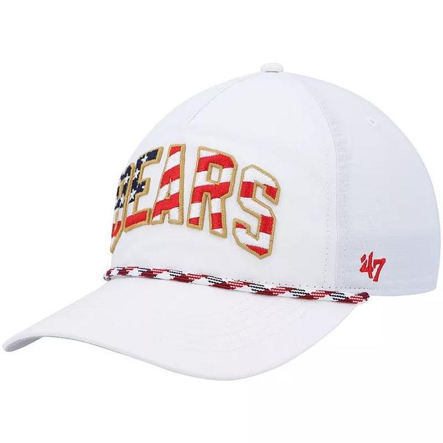 Mens 47 White Chicago Bears Hitch Stars and Stripes Trucker Adjustable Hat Product Image