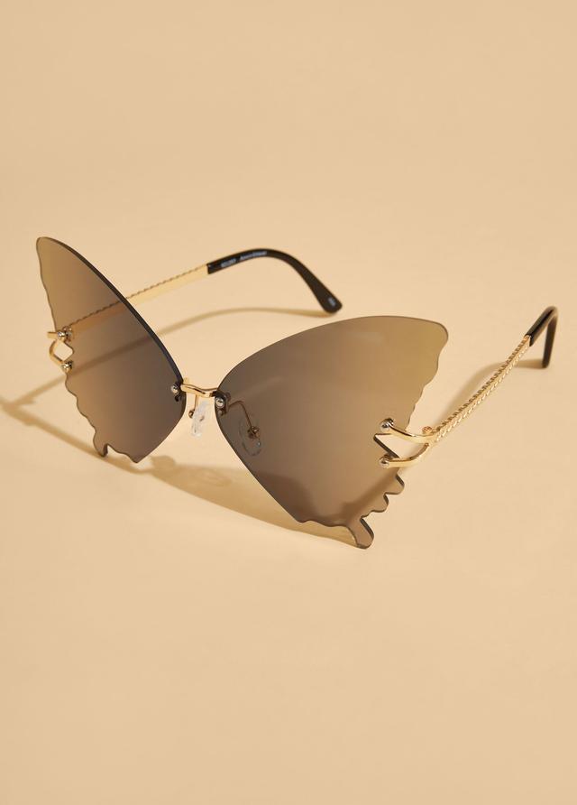 Butterfly Tinted Rimless Sunglasses Product Image