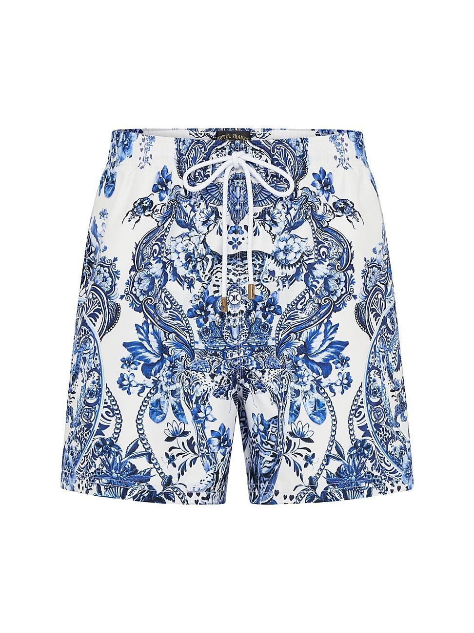 Mens Mid-Length Damask Board Shorts Product Image