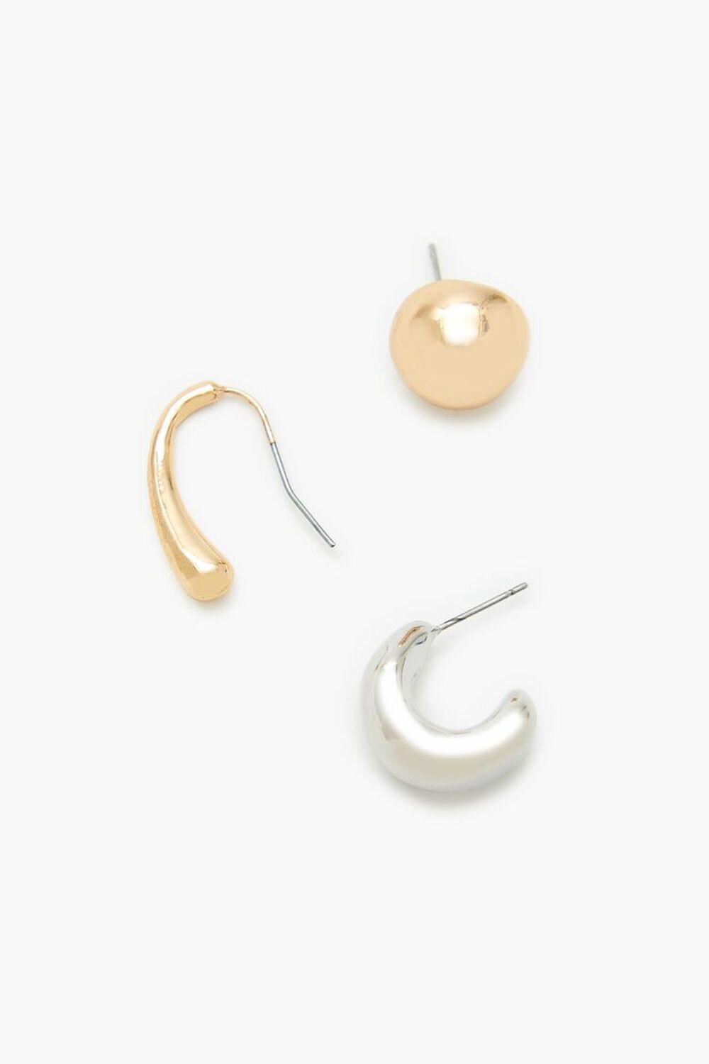 Stud & Geo Hoop Earring Set | Forever 21 Product Image