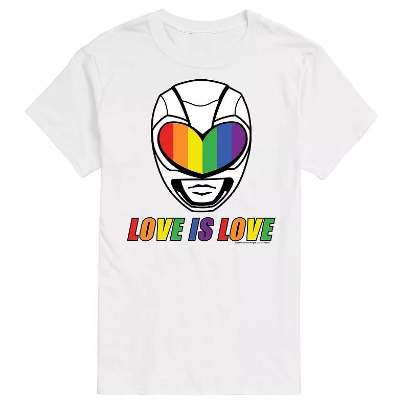 Mens Power Rangers Love Is Love Graphic Tee Product Image