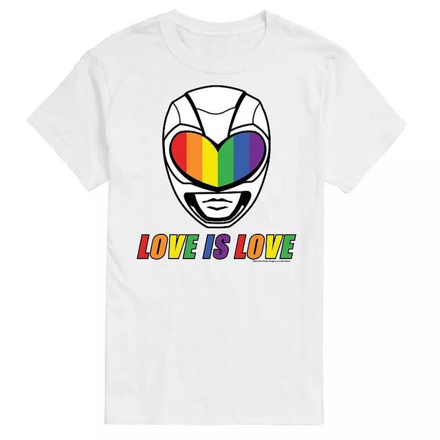 Big & Tall Power Rangers Love Is Love Graphic Tee, Mens Product Image