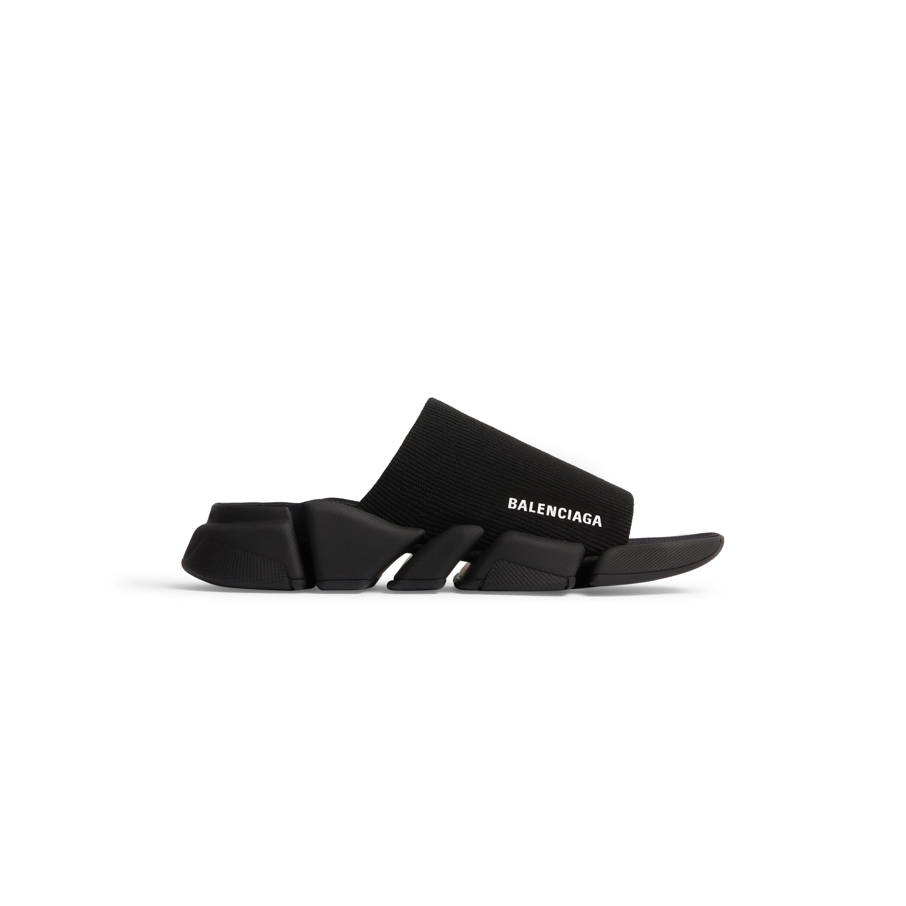 Men's Speed 2.0 Recycled Knit Slide Sandal in Black Product Image