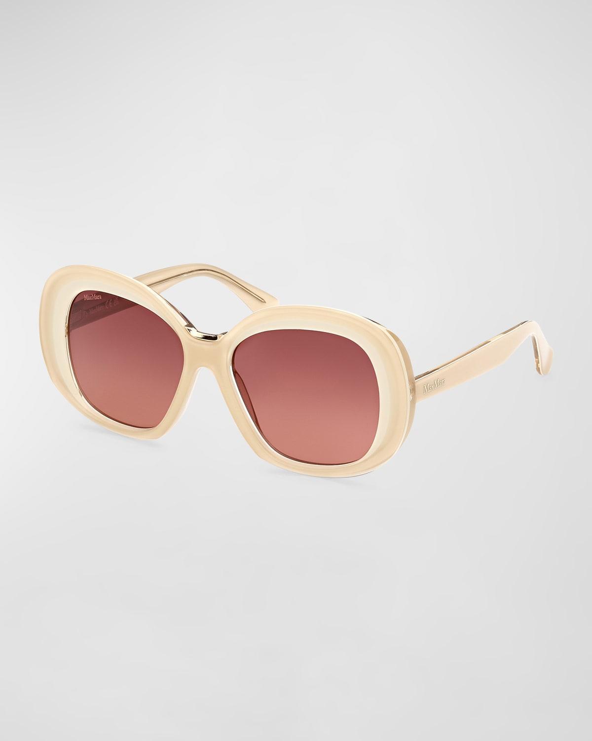 Womens D107 55MM Round Sunglasses Product Image