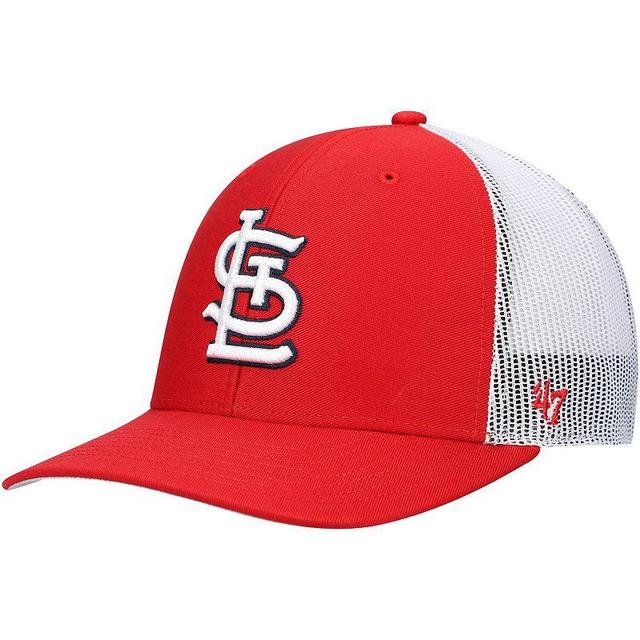 Mens 47 /White St. Louis Cardinals Primary Logo Trucker Snapback Hat Product Image