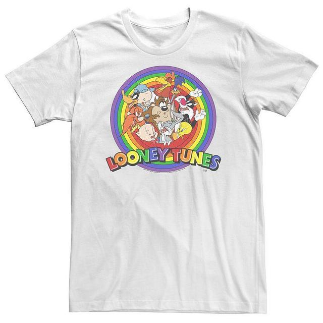 Big & Tall Looney Tunes Pride Group Shot Rainbow Logo Tee, Mens Product Image