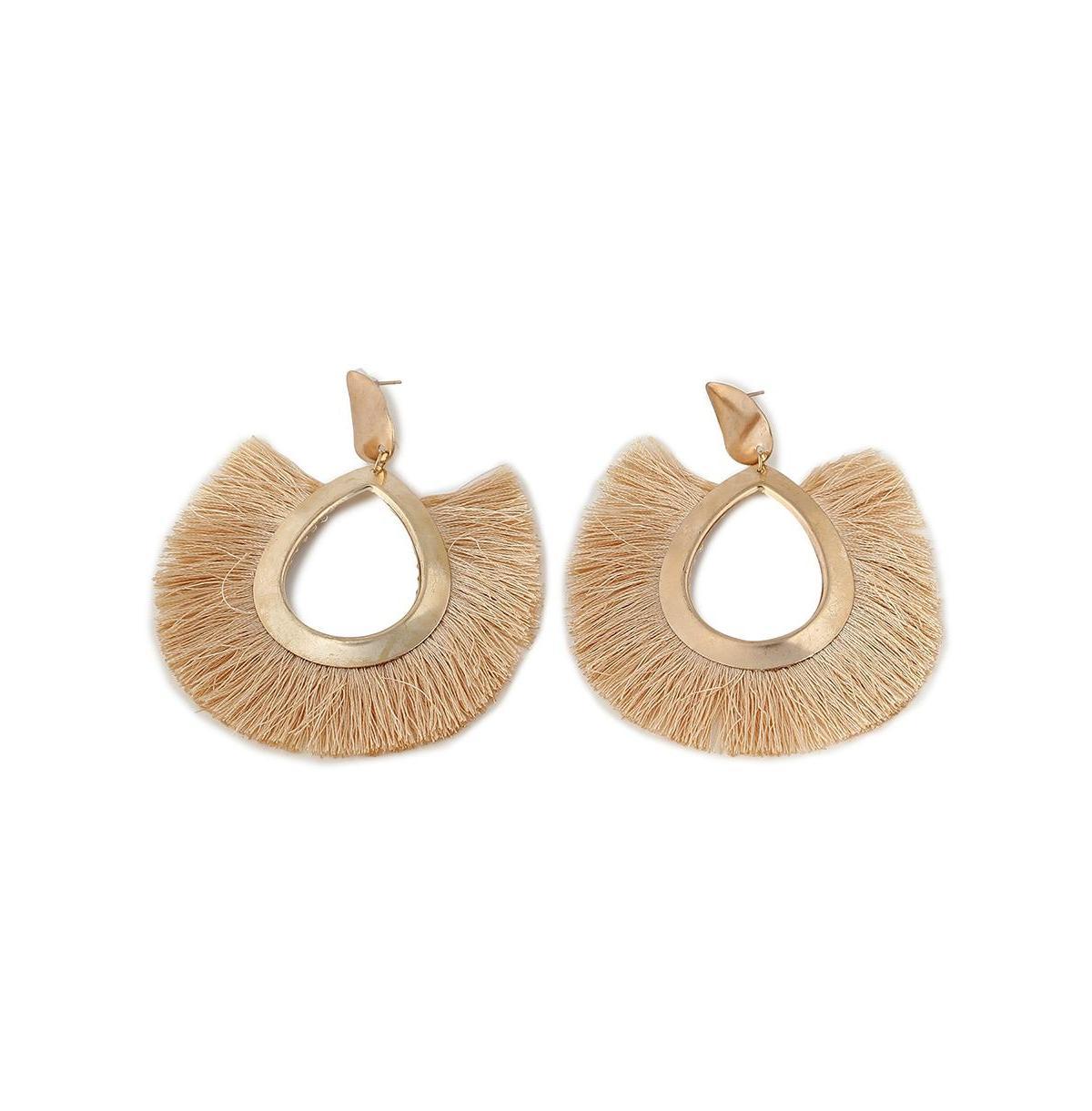 Sohi Womens Tassel Drop Earrings Product Image