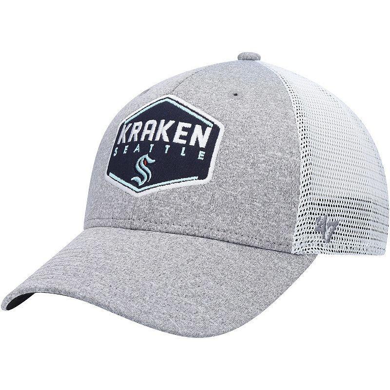 Mens 47 Gray Seattle Kraken Hitch Contender Flex Hat Product Image