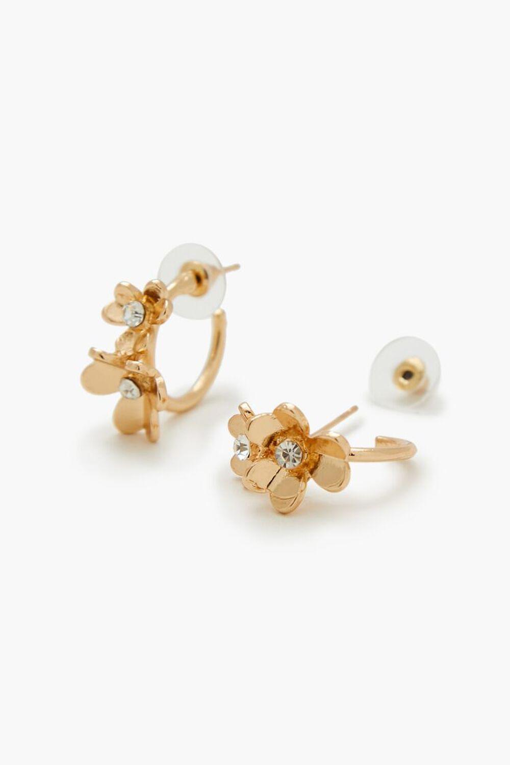 Flower Hoop & Drop Earring Set | Forever 21 Product Image