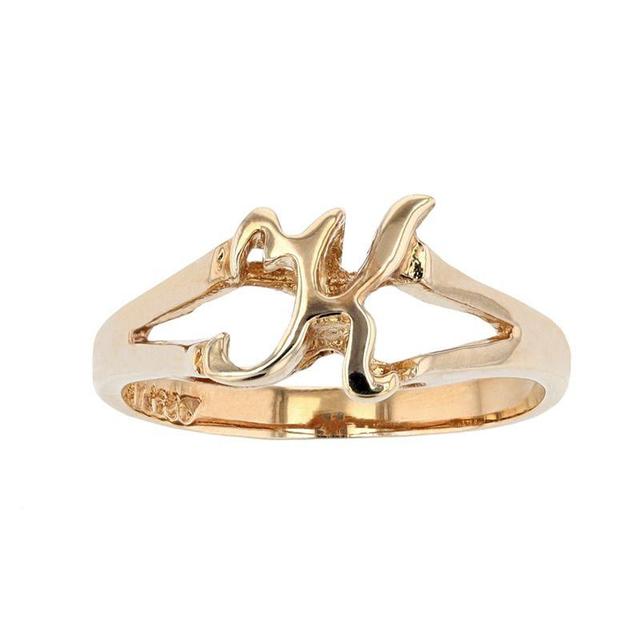 Traditions Jewelry Company 18k Gold Over Sterling Silver Initial Ring, Womens Product Image