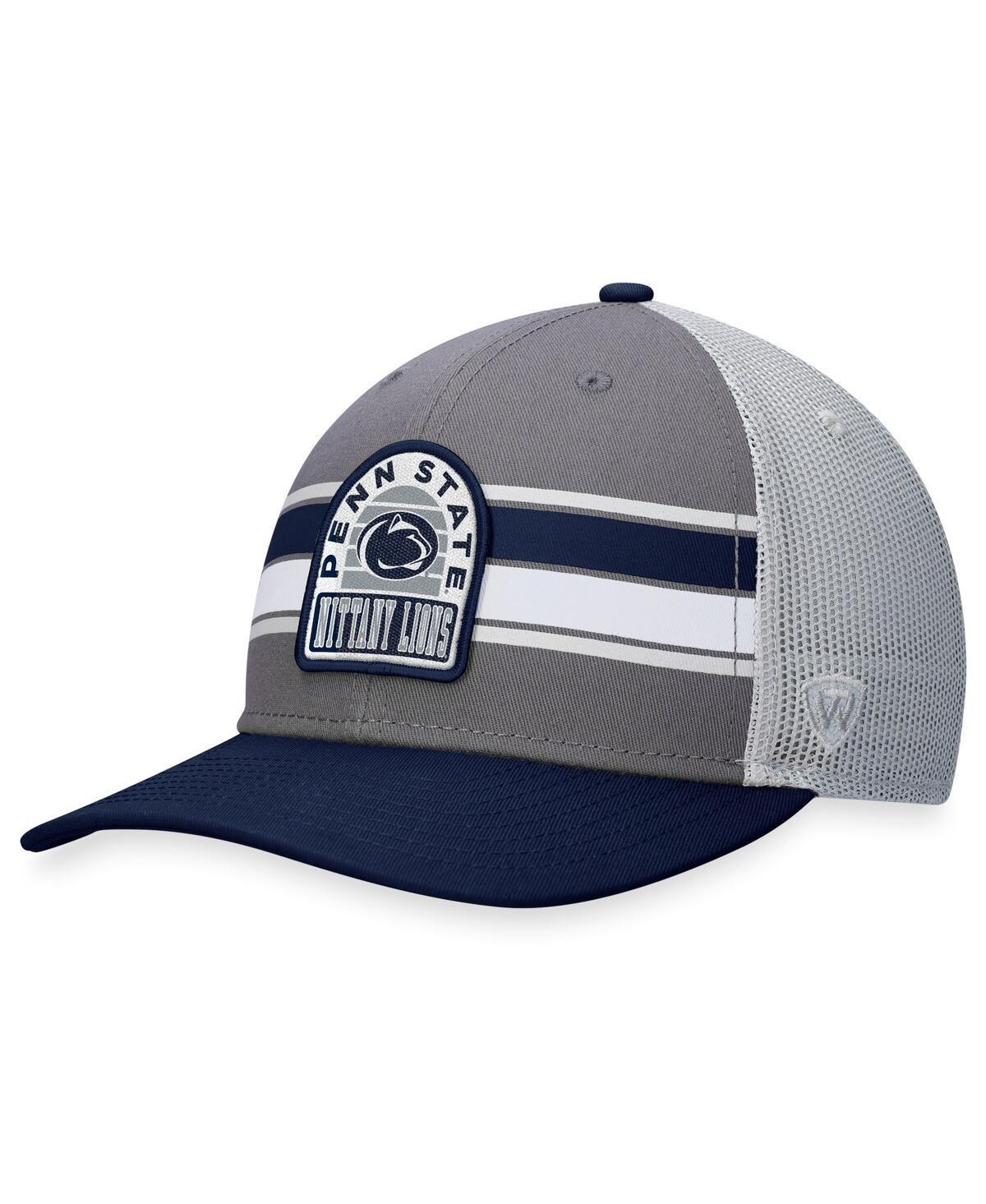 Mens Top of the World Gray Penn State Nittany Lions Aurora Trucker Adjustable Hat - Gray Product Image